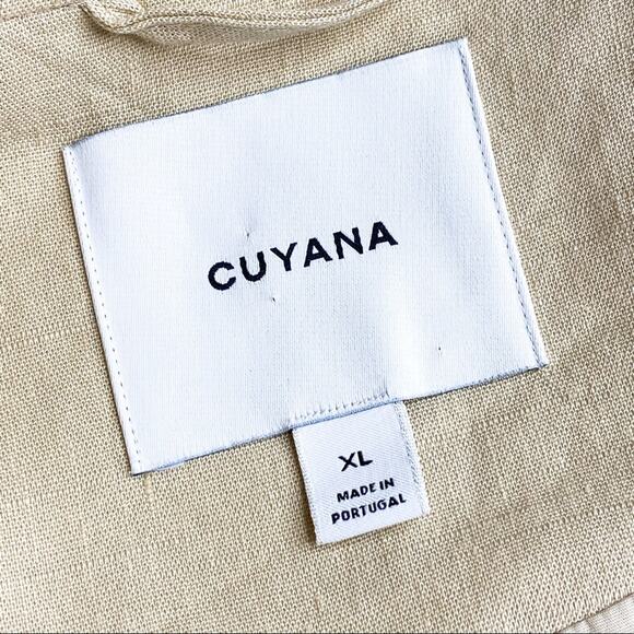 Cuyana Sand Linen Blend Moto Zip Up Jacket Women’s XL - Picture 5 of 9